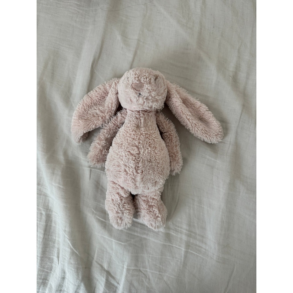 Little Jellycat Medium Bashful Bunny Rattle Pink Stuffed Animal Plush